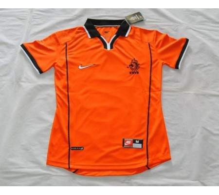 Netherlands 1998 World Cup Home Orange Soccer Jersey